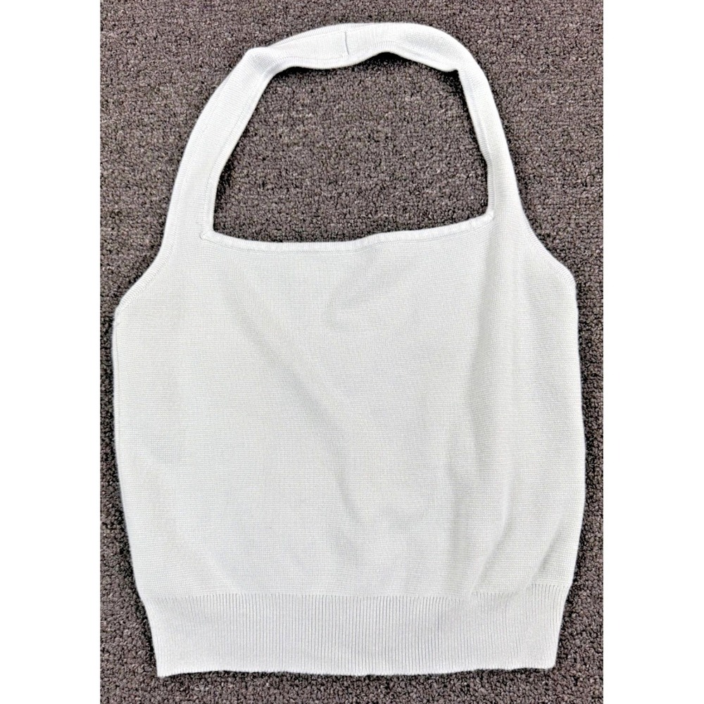 Abercrombie & Fitch Knit Halter Top Women's Large Light Blue Y2K‎